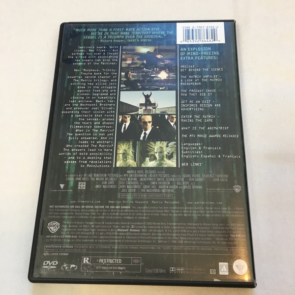 Matrix Reloaded DVD Wide Screen Edition - Picture 2 of 6